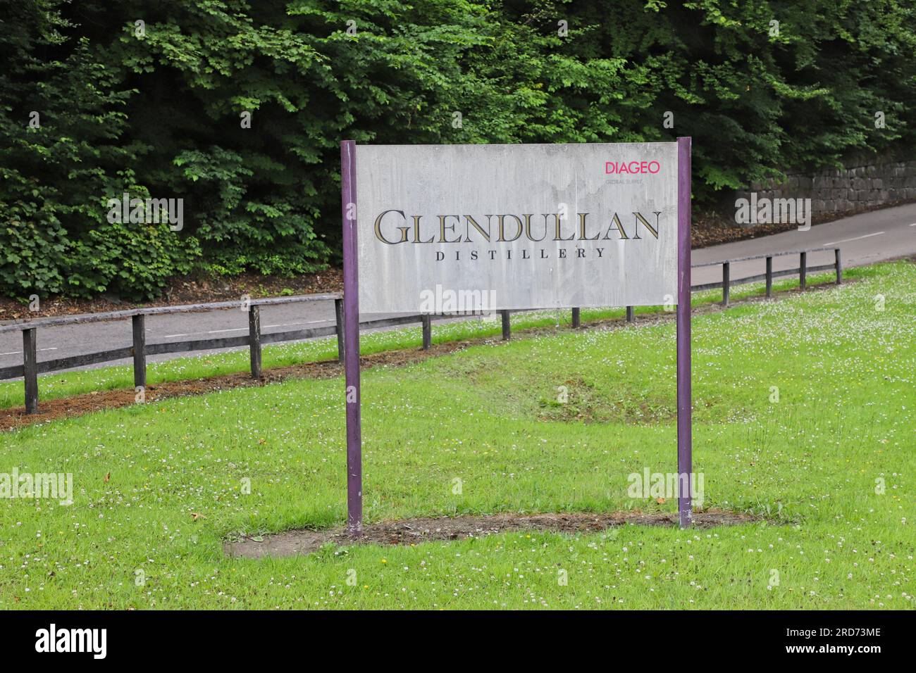Sign for Glendullan Distillery Dufftown Scotland July 2023 Stock Photo ...