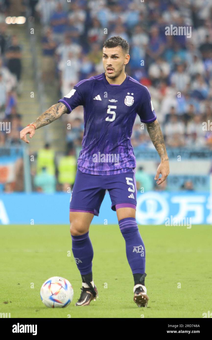 Doha Qatar 30 November 2022 Leandro Paredes From Argentina In Action During The Match 