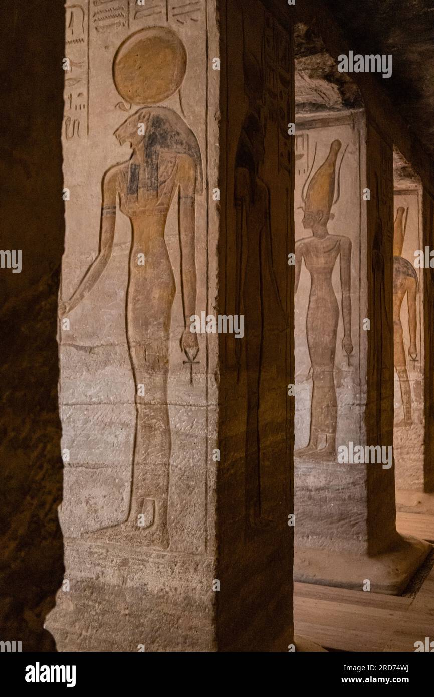 Abu Simbel Temples – Architectural Details Stock Photo