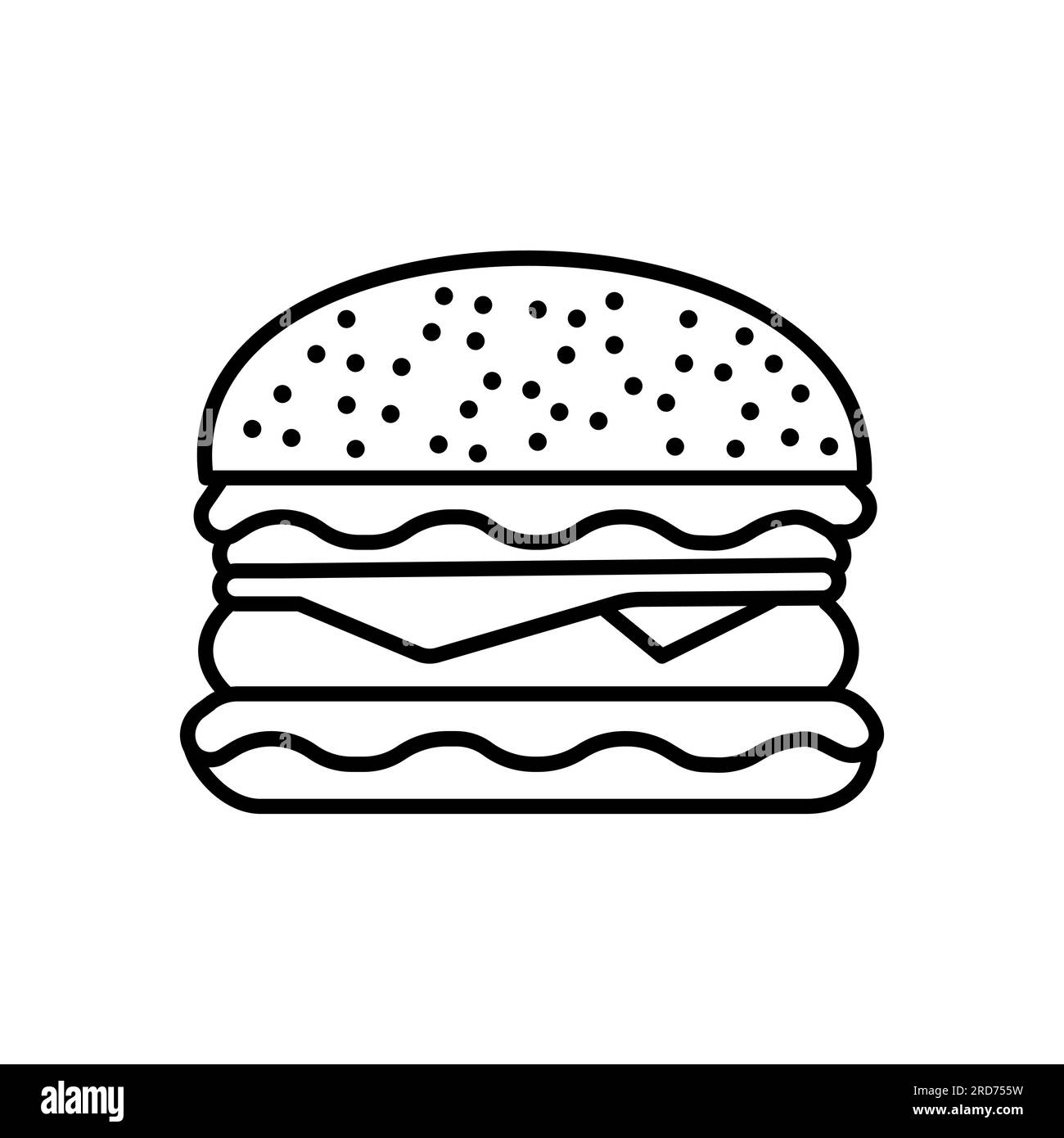 Burger hamburger logo icon design Stock Vector