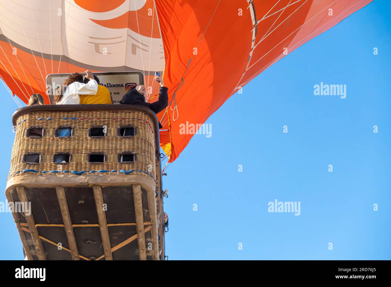 Hot air balloon basket passengers hi-res stock photography and images -  Alamy