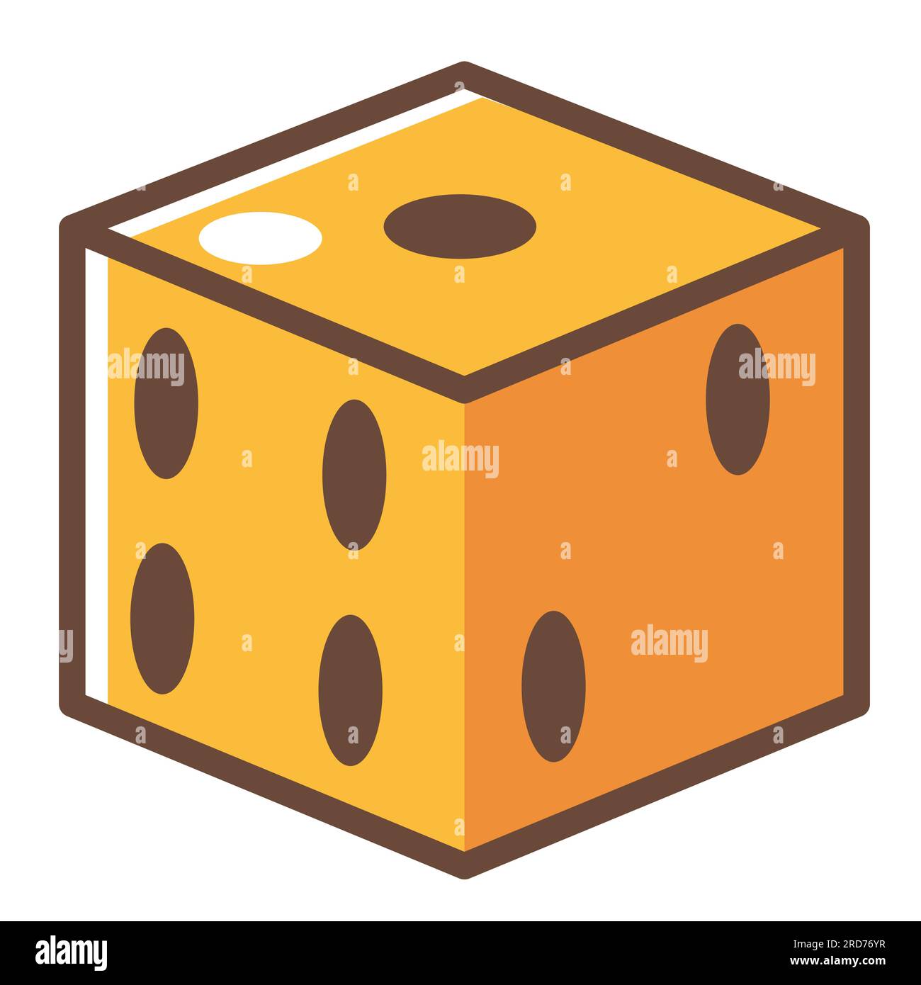 Game dice with holes, square cubes for playing Stock Vector