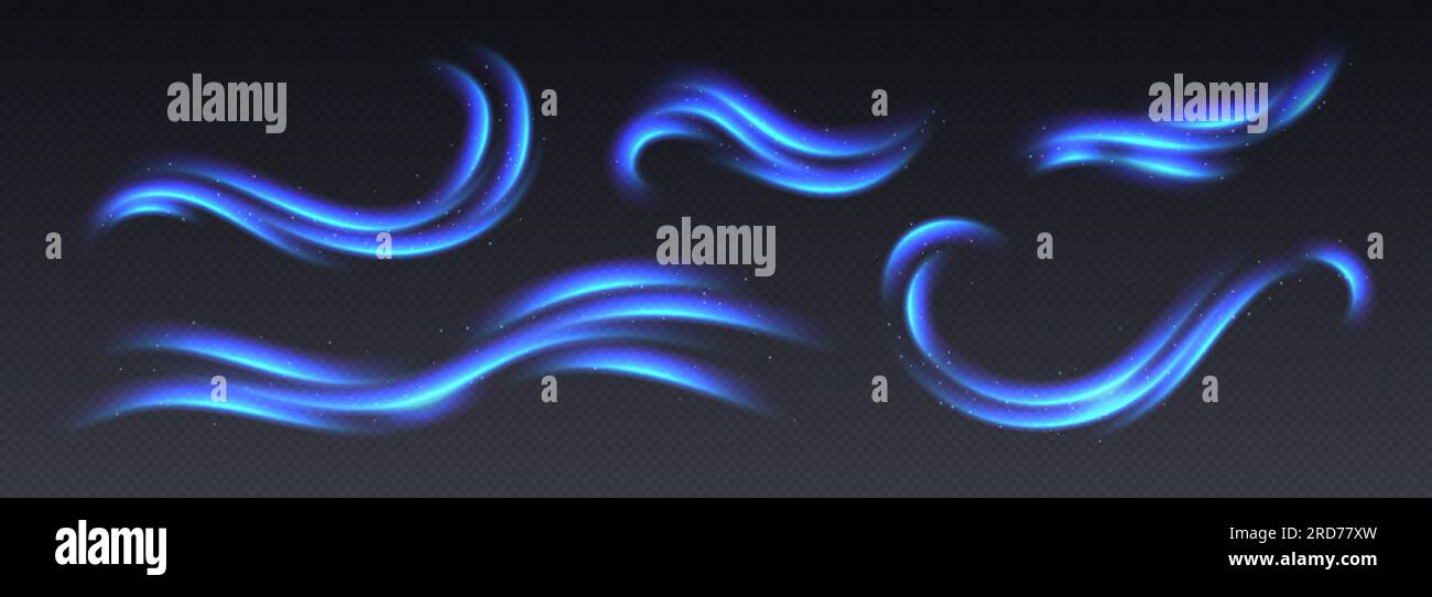 Air flow effect, aurora borealis or northern lights overlay, light