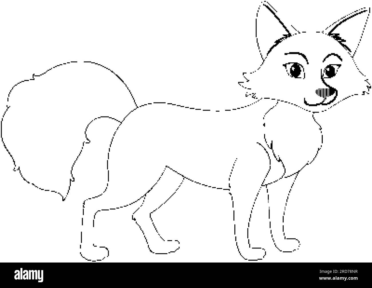 Cute fox cartoon isolated illustration Stock Vector Image & Art - Alamy