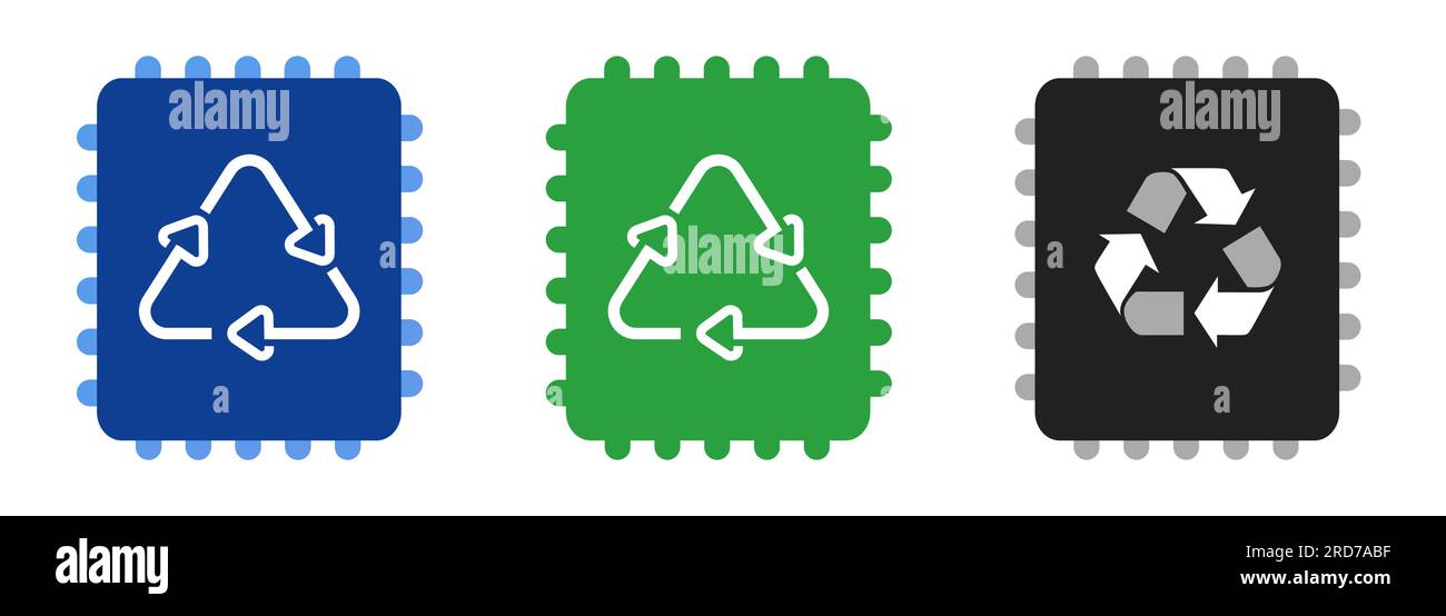 Chip recycle recycling eco friendly label for IT electronic microchip