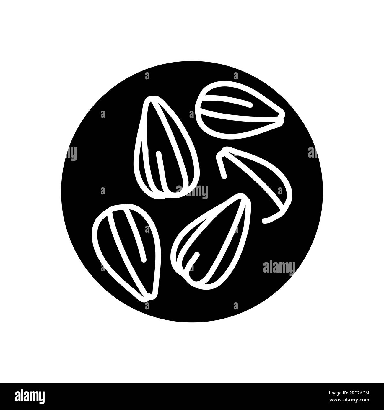 Sunflower seeds black line icon. Natural organic super food. Pictogram ...