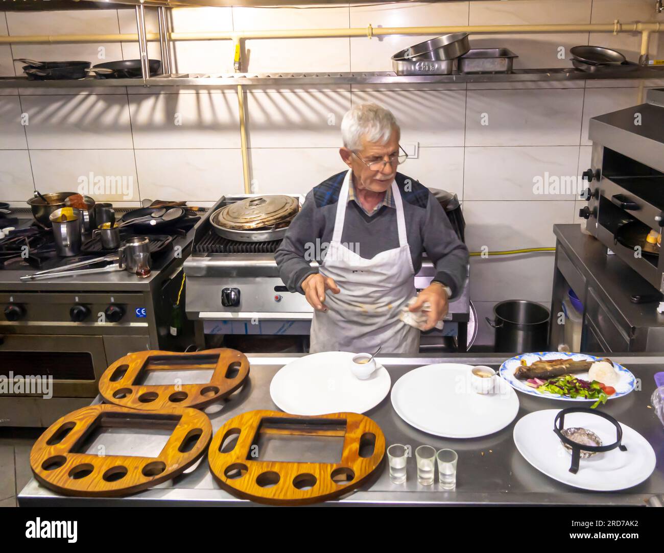 Chef and cook in the kitchen of Orient Restaurant Goreme Cappadocia