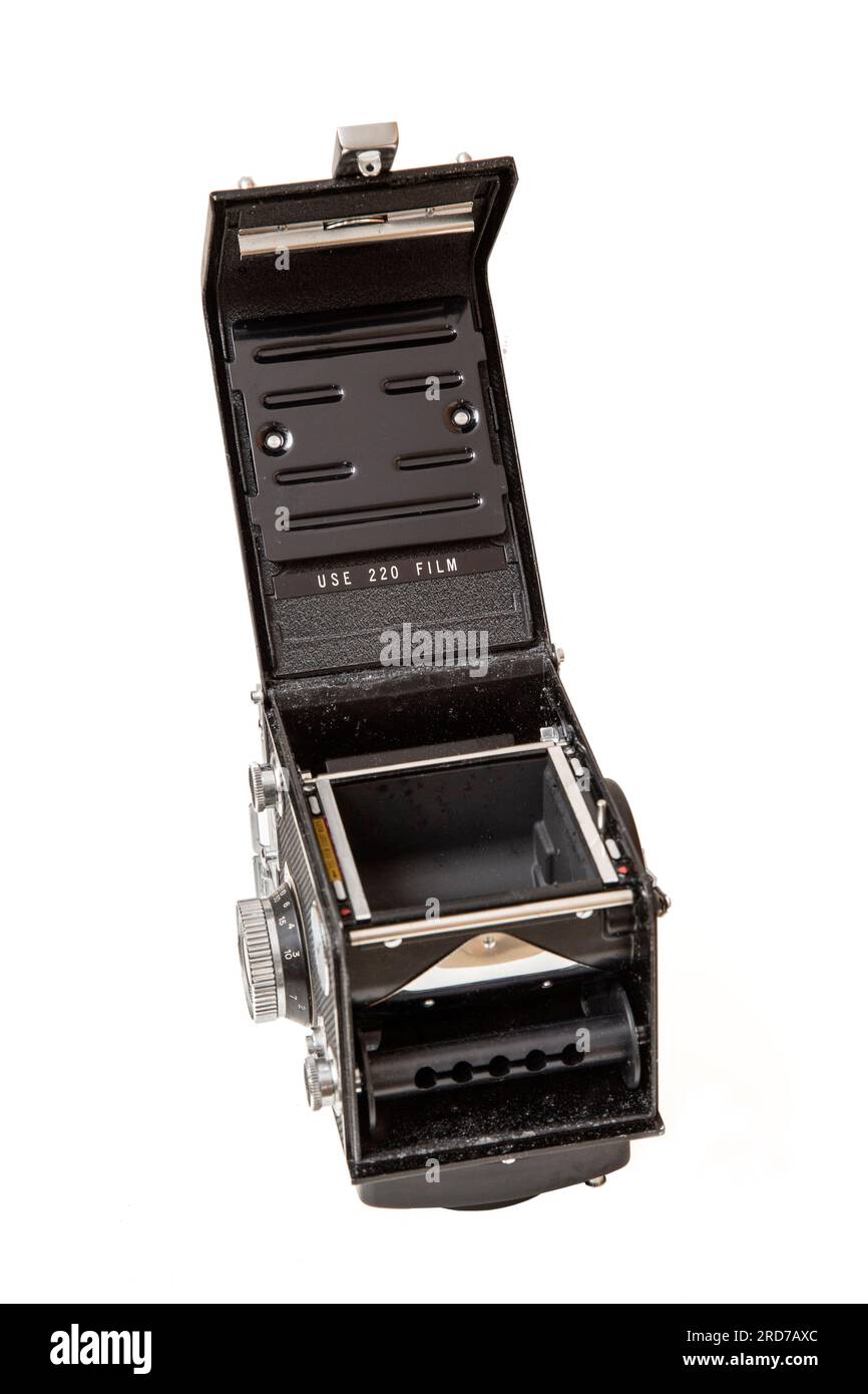 Film compartment of a Yashica 24, a Japanese made twin lens reflex tlr