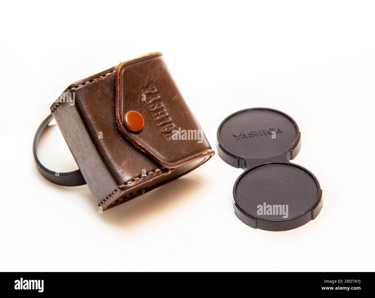 Lens cap and lens hood case of a Yashica 24, a Japanese made twin lens