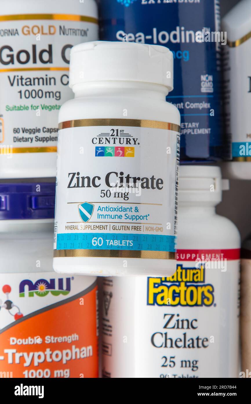 Vitamins, minerals Zinc Citrate from iHerb. Lots of different jars