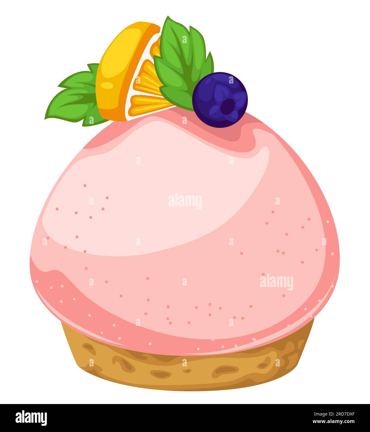Delicious sweet lemon mousse Stock Vector Images - Alamy