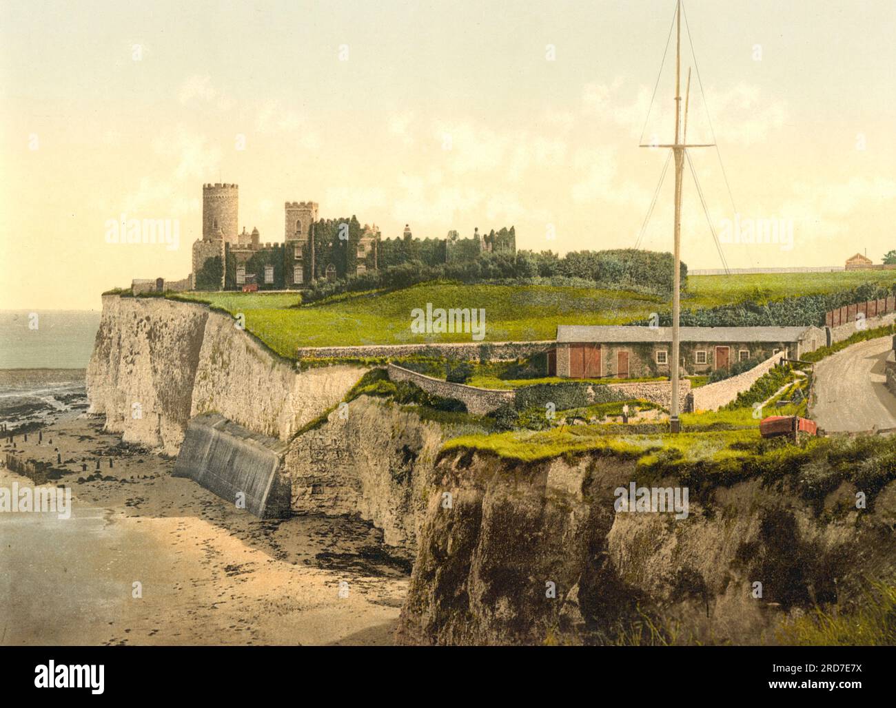 Kingsgate Castle, Margate, Grafschaft Kent, England, 1895, Historical, digital improved reproduction of an old Photochrome print Stock Photo