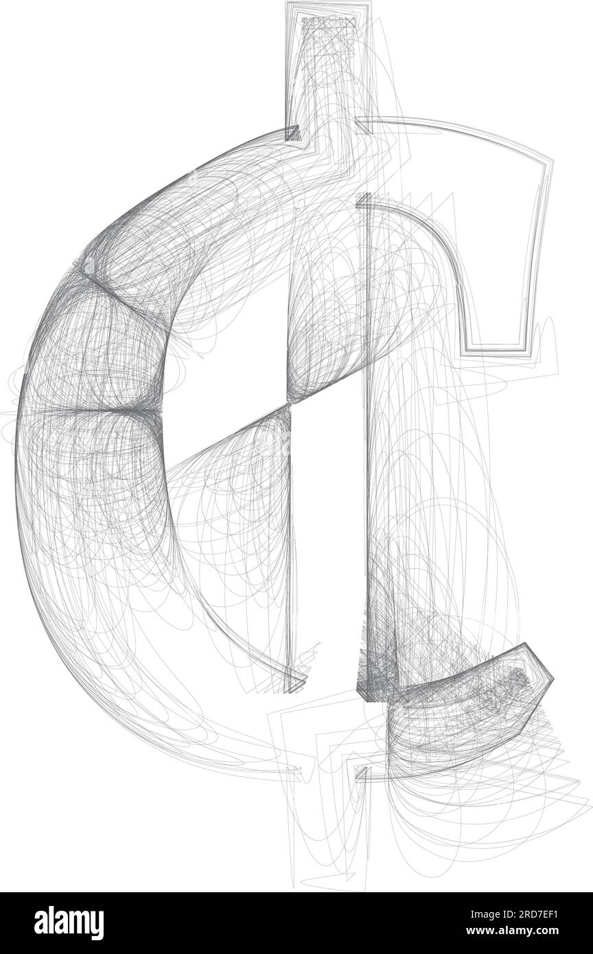 doodle digital drawn sketch. Vector hand drawn symbol Stock Vector