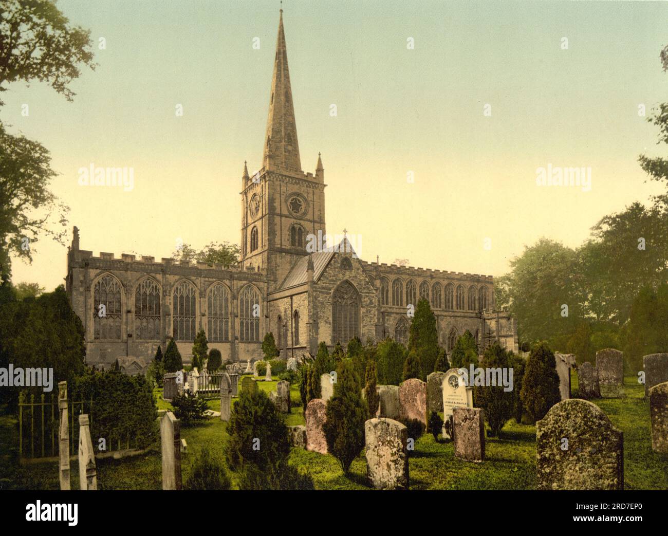 Trinity Church yard, Stratford-on-Avon, England, 1895, Historical ...