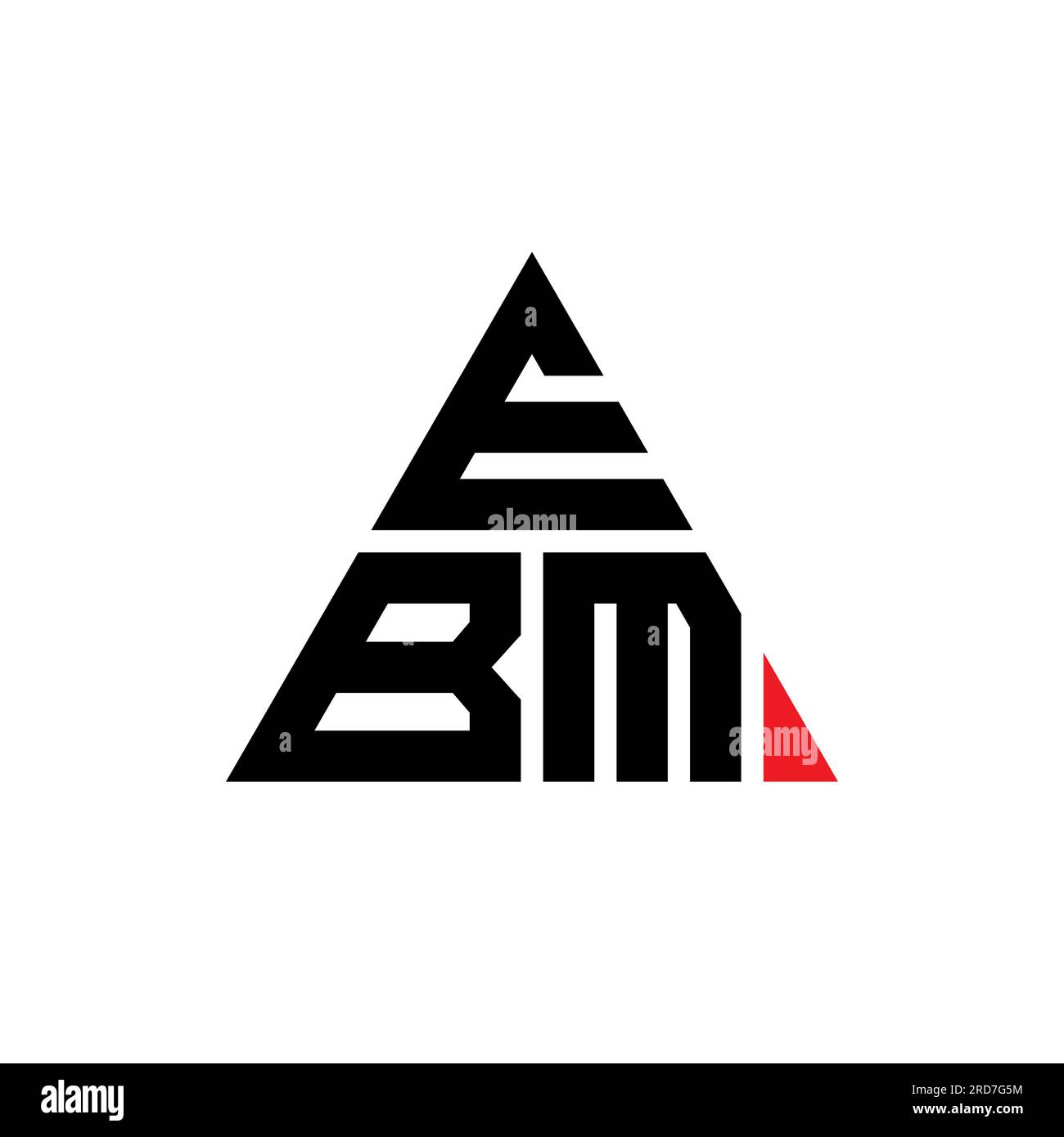 EBM triangle letter logo design with triangle shape. EBM triangle logo