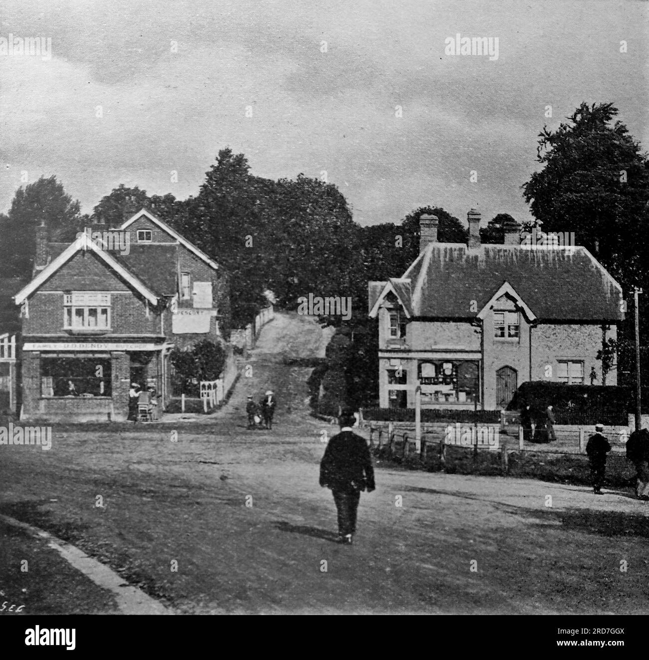 The centre of the village of Horndean with local business premises