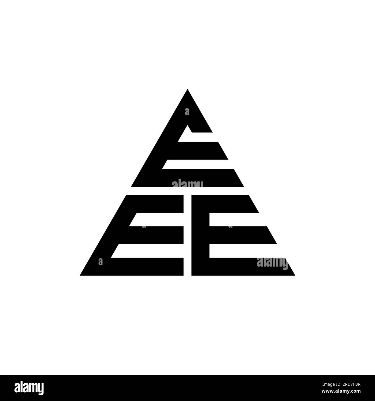 EEE triangle letter logo design with triangle shape. EEE triangle logo