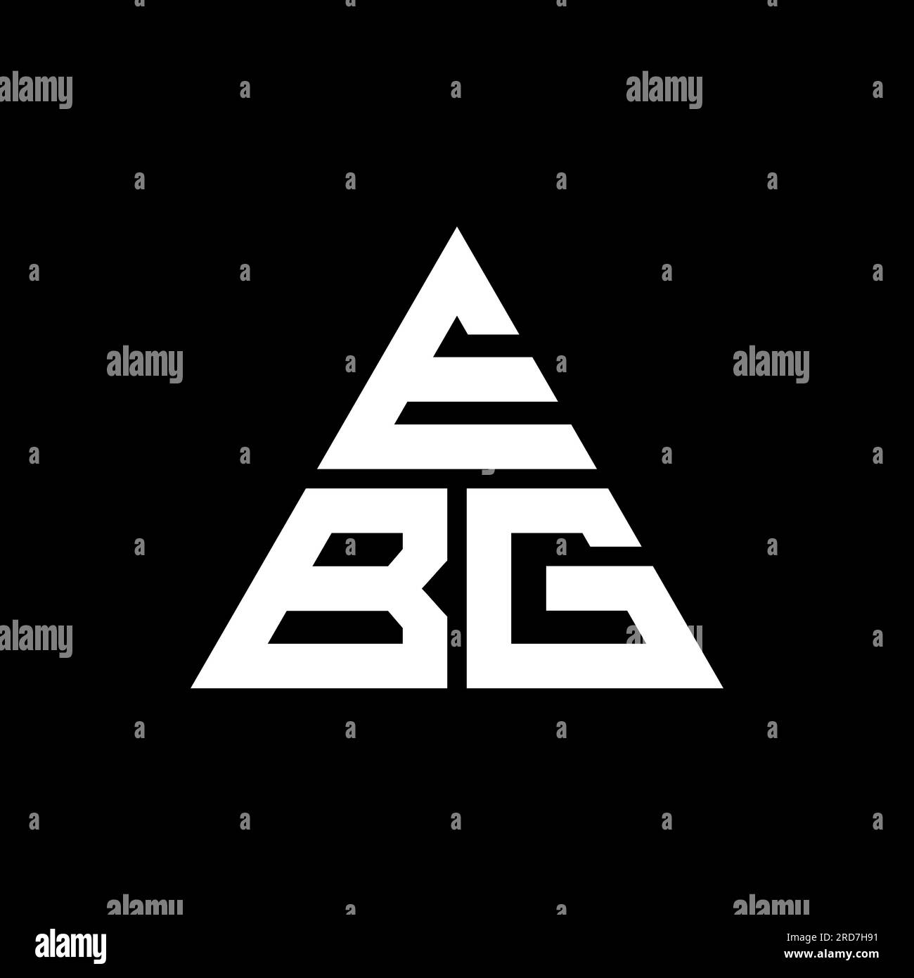 EBG triangle letter logo design with triangle shape. EBG triangle logo ...