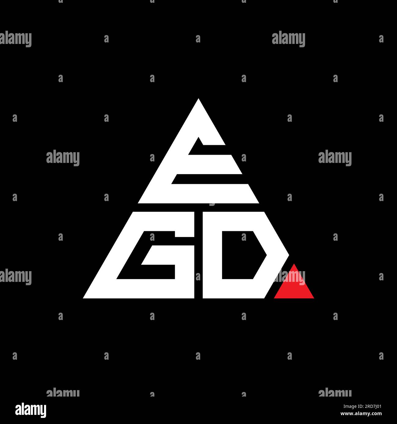 EGD triangle letter logo design with triangle shape. EGD triangle logo