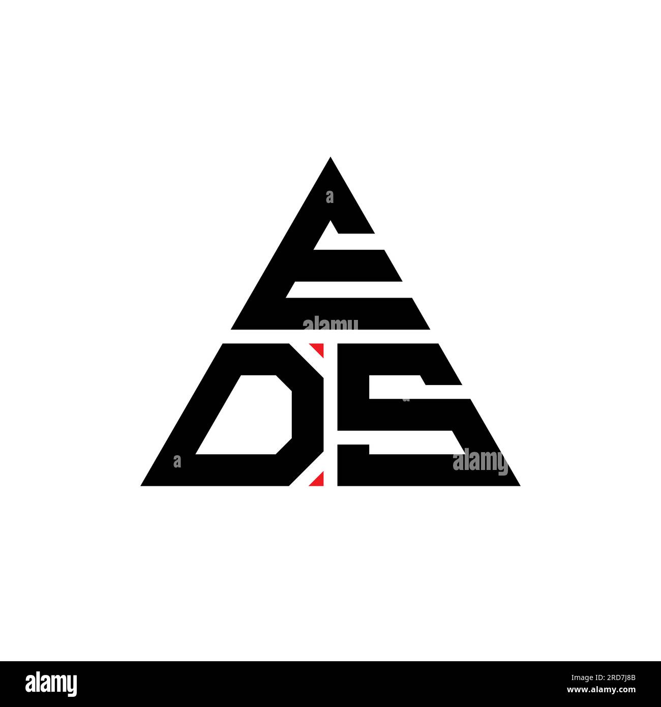 EDS triangle letter logo design with triangle shape. EDS triangle logo