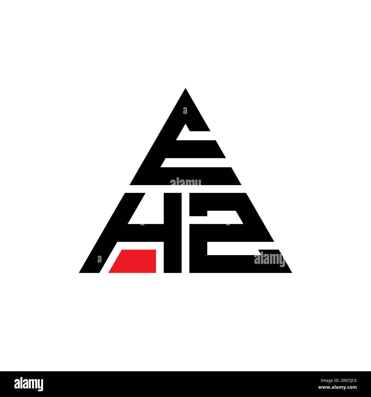 EHZ triangle letter logo design with triangle shape. EHZ triangle logo ...