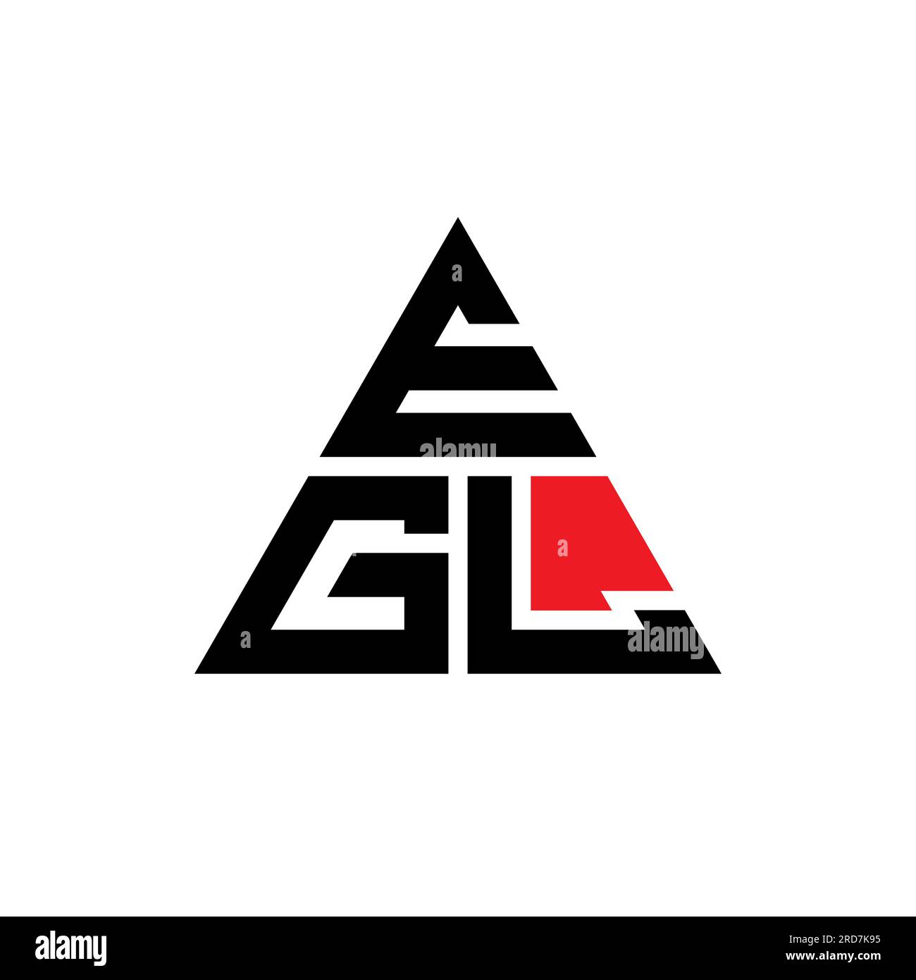 EGL triangle letter logo design with triangle shape. EGL triangle logo