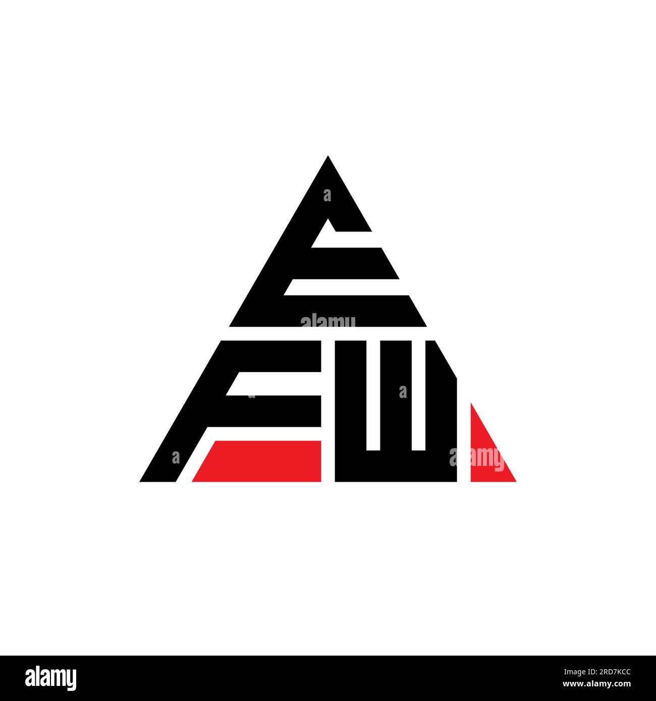 EFW triangle letter logo design with triangle shape. EFW triangle logo design monogram. EFW triangle vector logo template with red color. EFW triangul Stock Vector