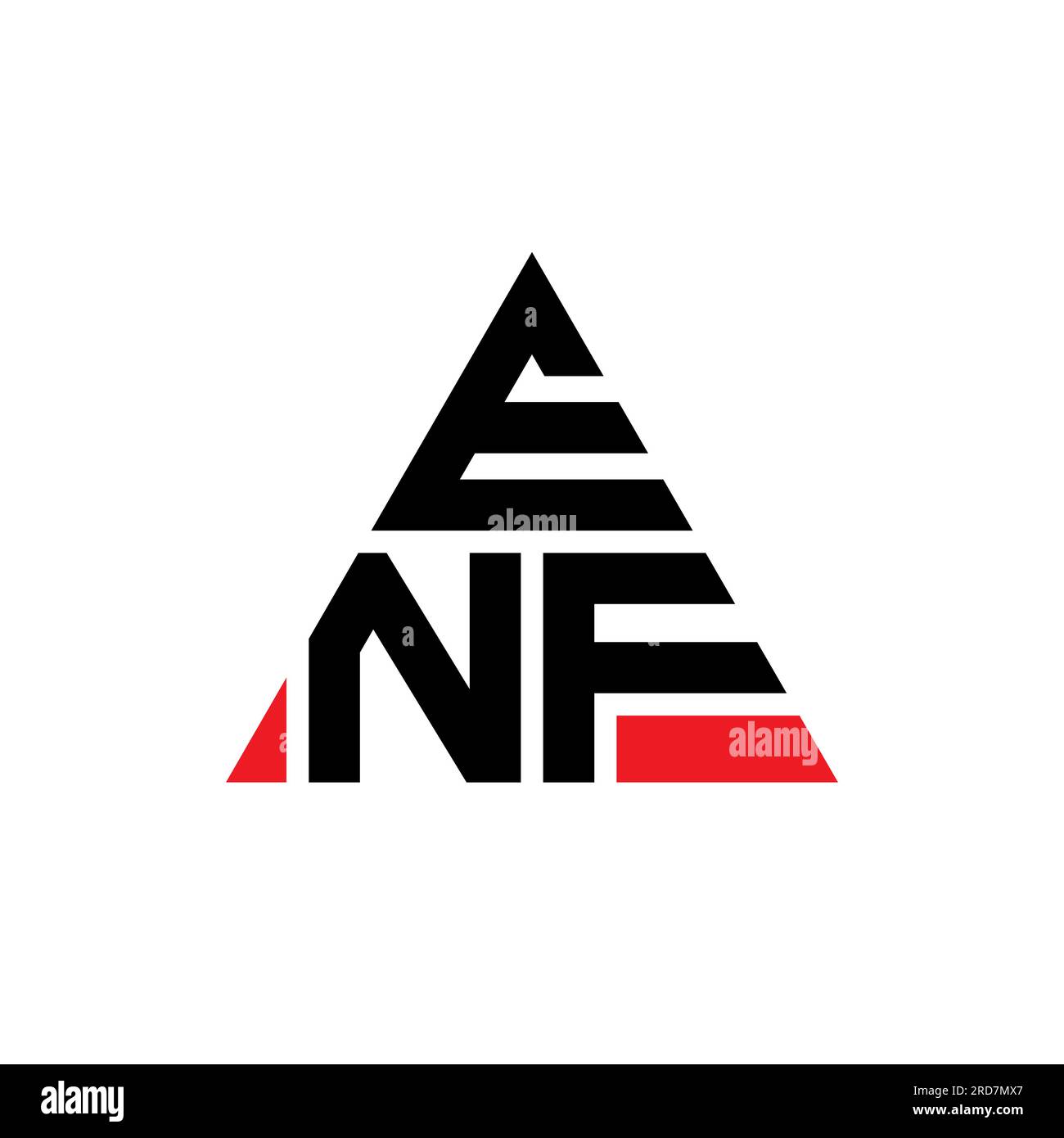 ENF triangle letter logo design with triangle shape. ENF triangle logo