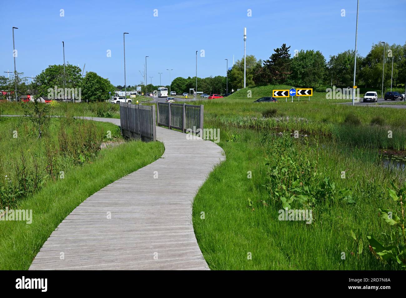 A small nature reserve beside Merlin Road at Cribbs Causeway, Bristol Stock Photo Alamy