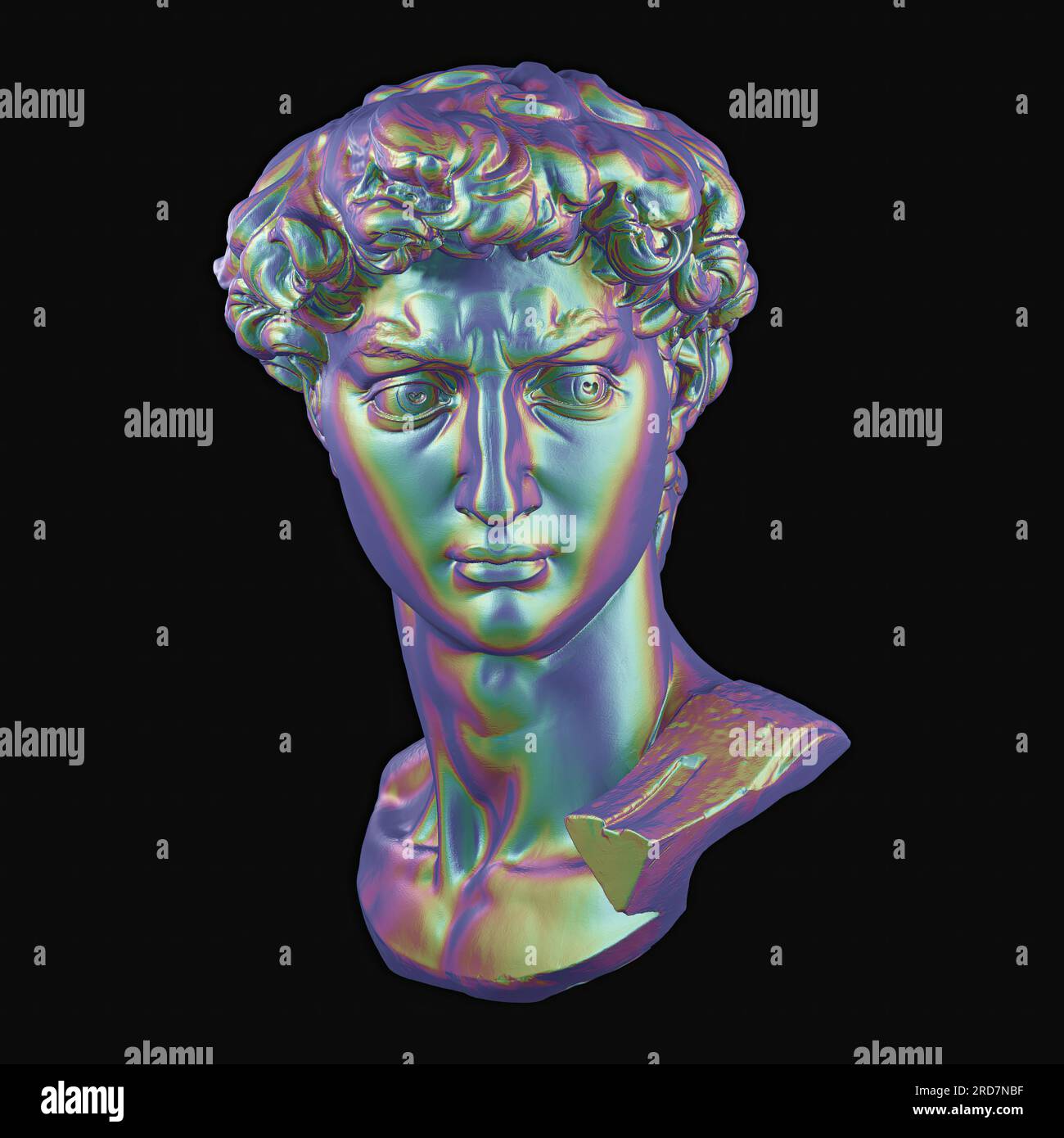 David statue on isolated background. 3d rendering Stock Photo Alamy