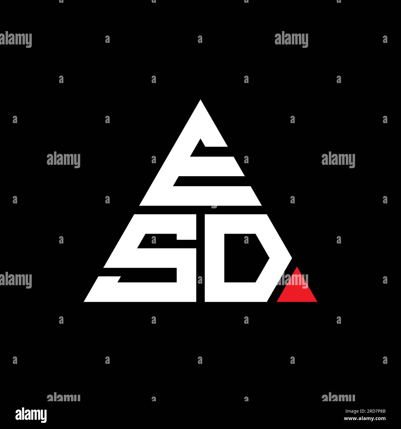 ESD triangle letter logo design with triangle shape. ESD triangle logo ...