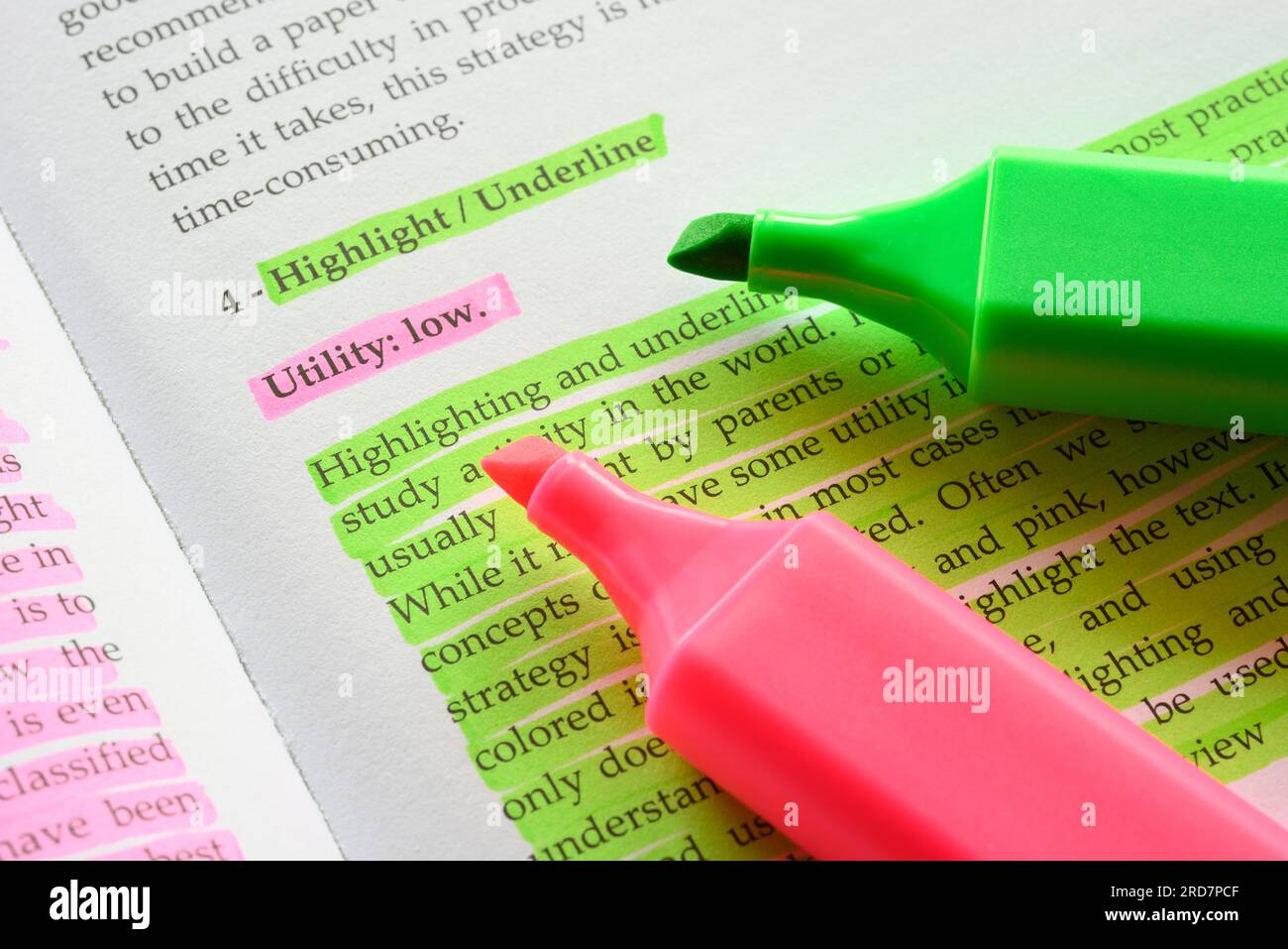 Wrong Technique To Use Highlighting Technique To Study Stock Photo Alamy Wrong Technique To Use Highlighting Technique To Study Stock Photo Alamy
