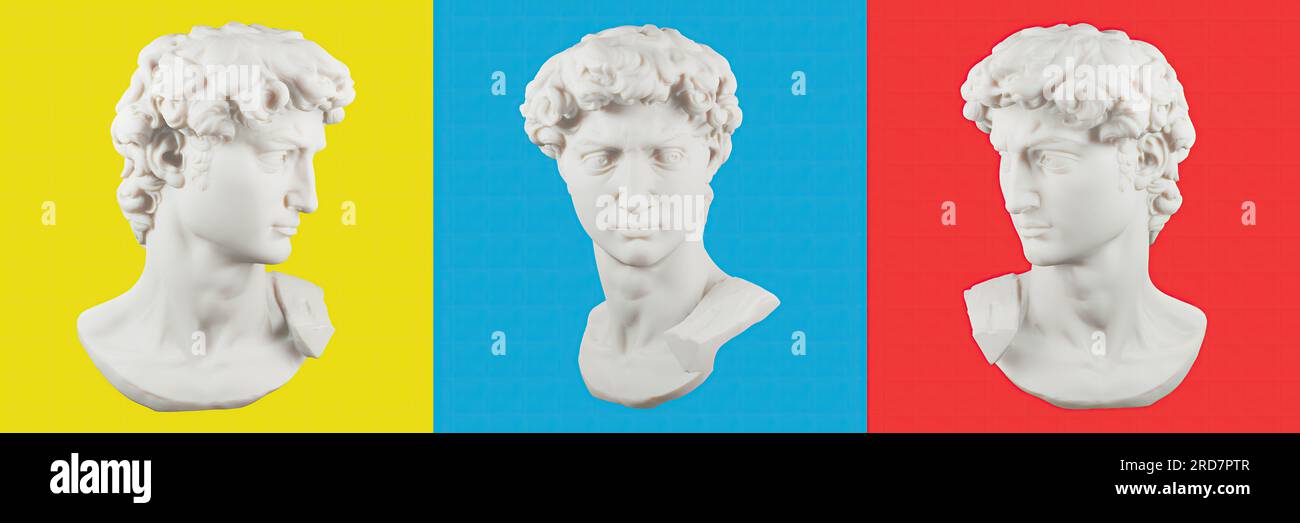 David statue on isolated background. 3d rendering Stock Photo - Alamy