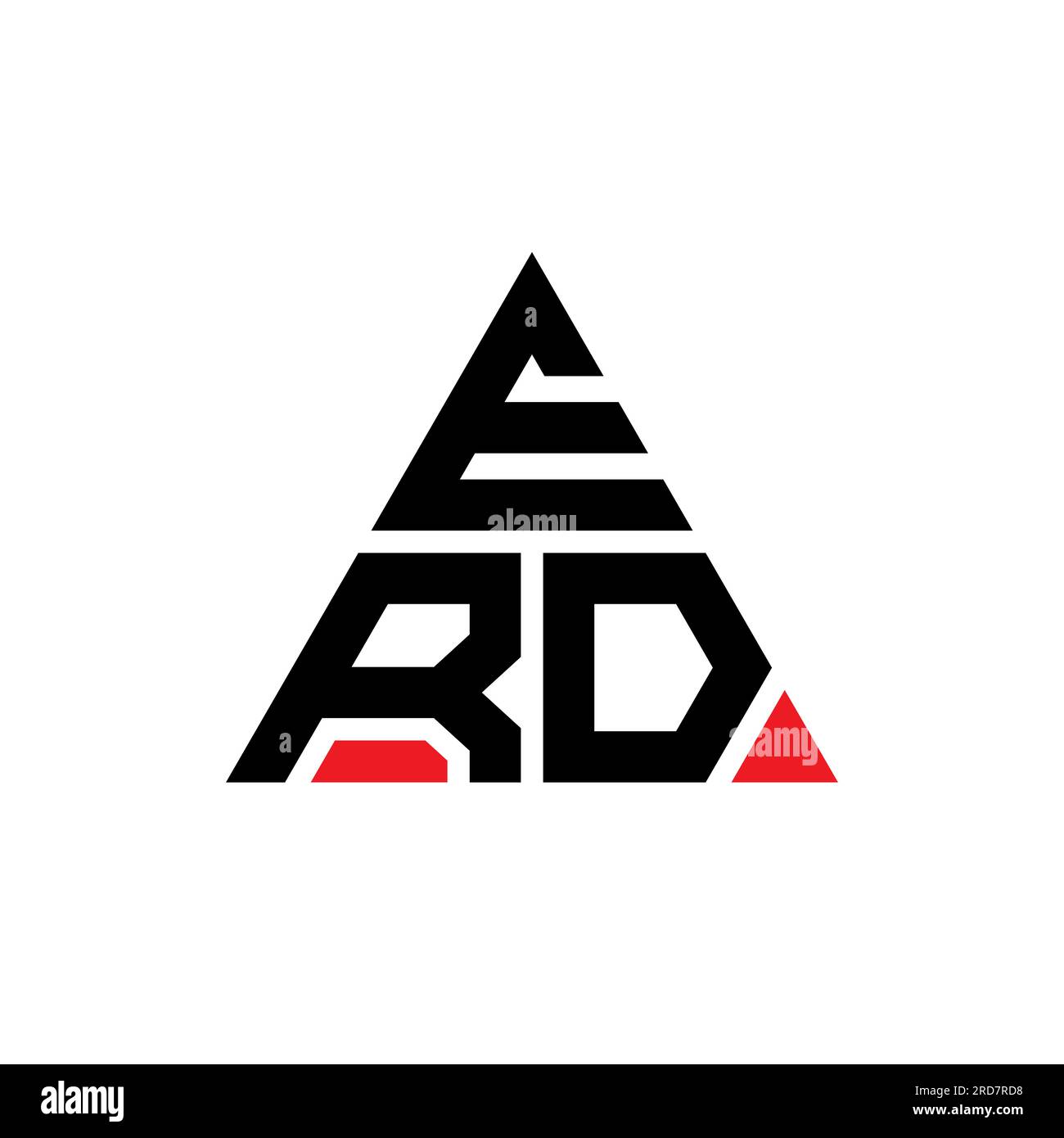 ERD triangle letter logo design with triangle shape. ERD triangle logo ...