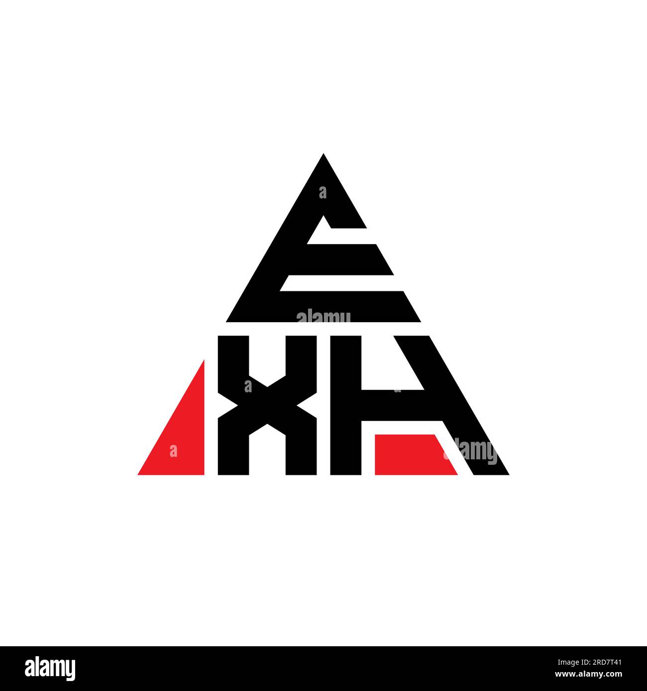 EXH triangle letter logo design with triangle shape. EXH triangle logo ...
