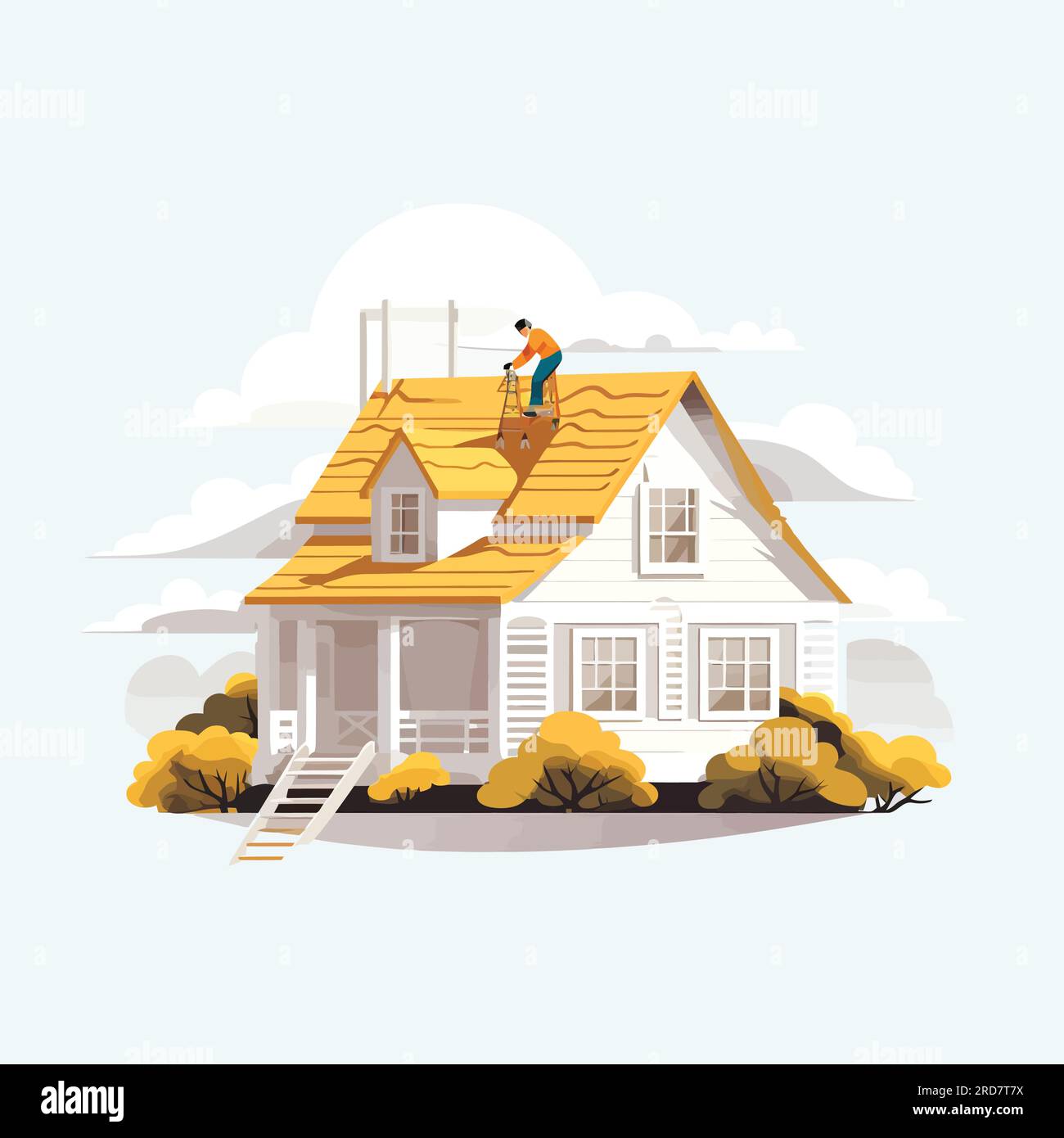 Roofing vector flat minimalistic isolated Stock Vector Image & Art Alamy