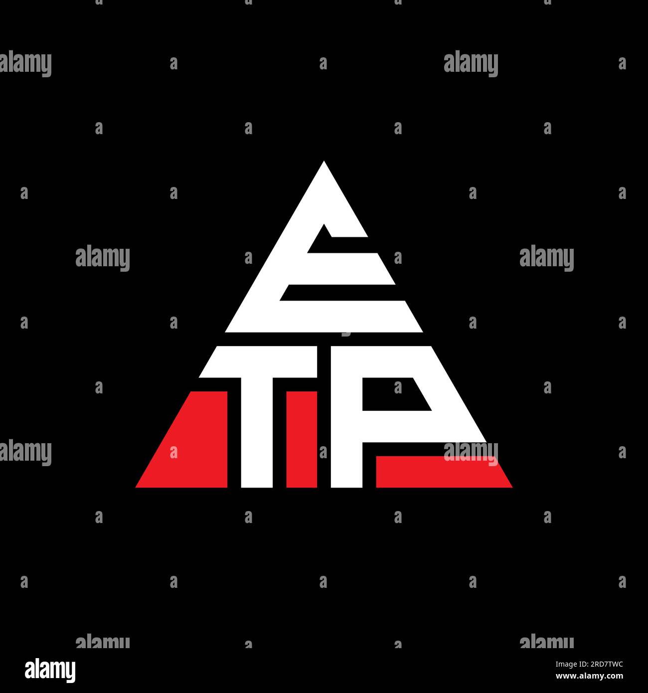 ETP triangle letter logo design with triangle shape. ETP triangle logo