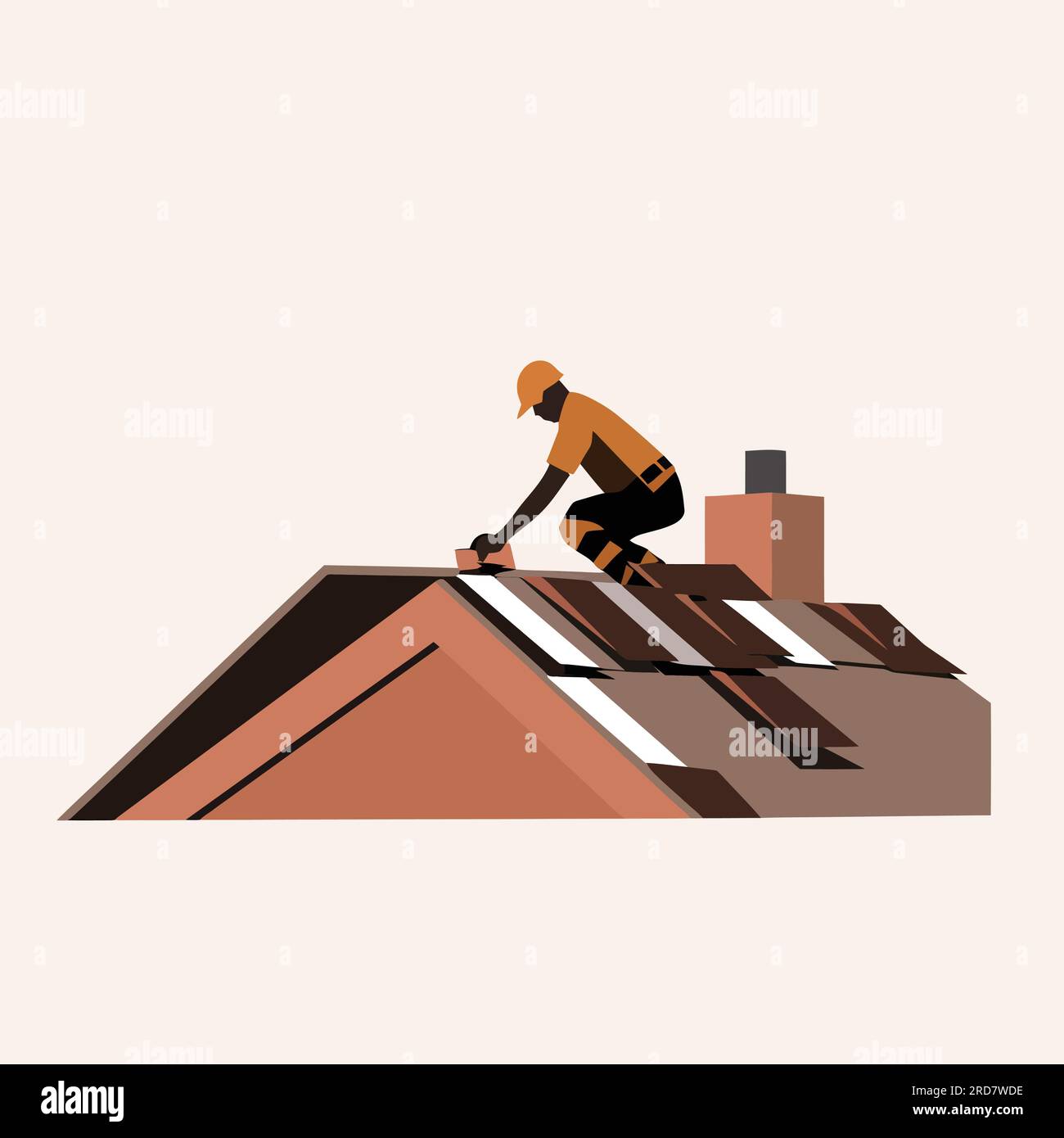 Roofing vector flat minimalistic isolated Stock Vector Image & Art Alamy