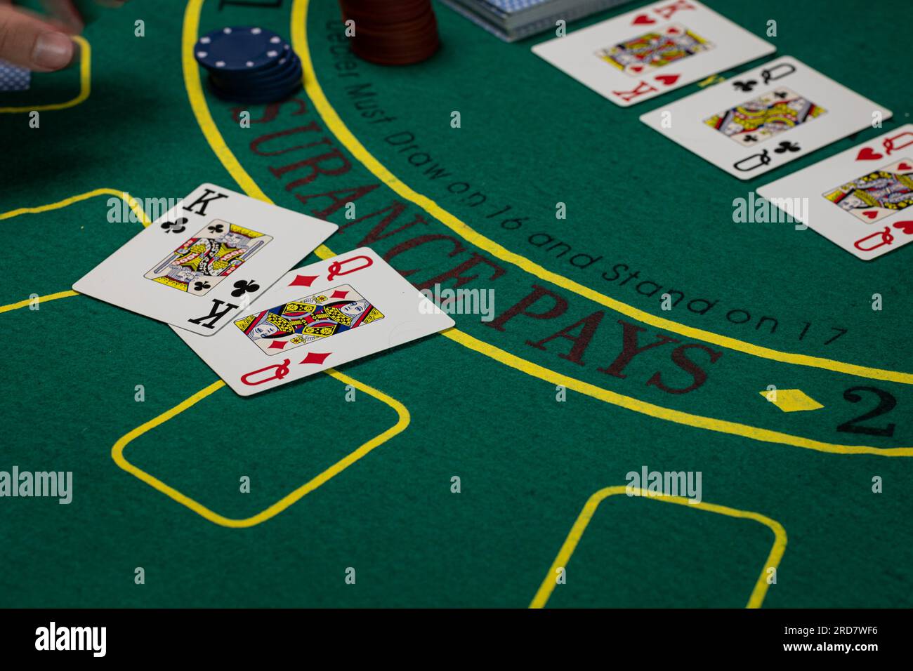 poker player getting full house hand Stock Photo Alamy