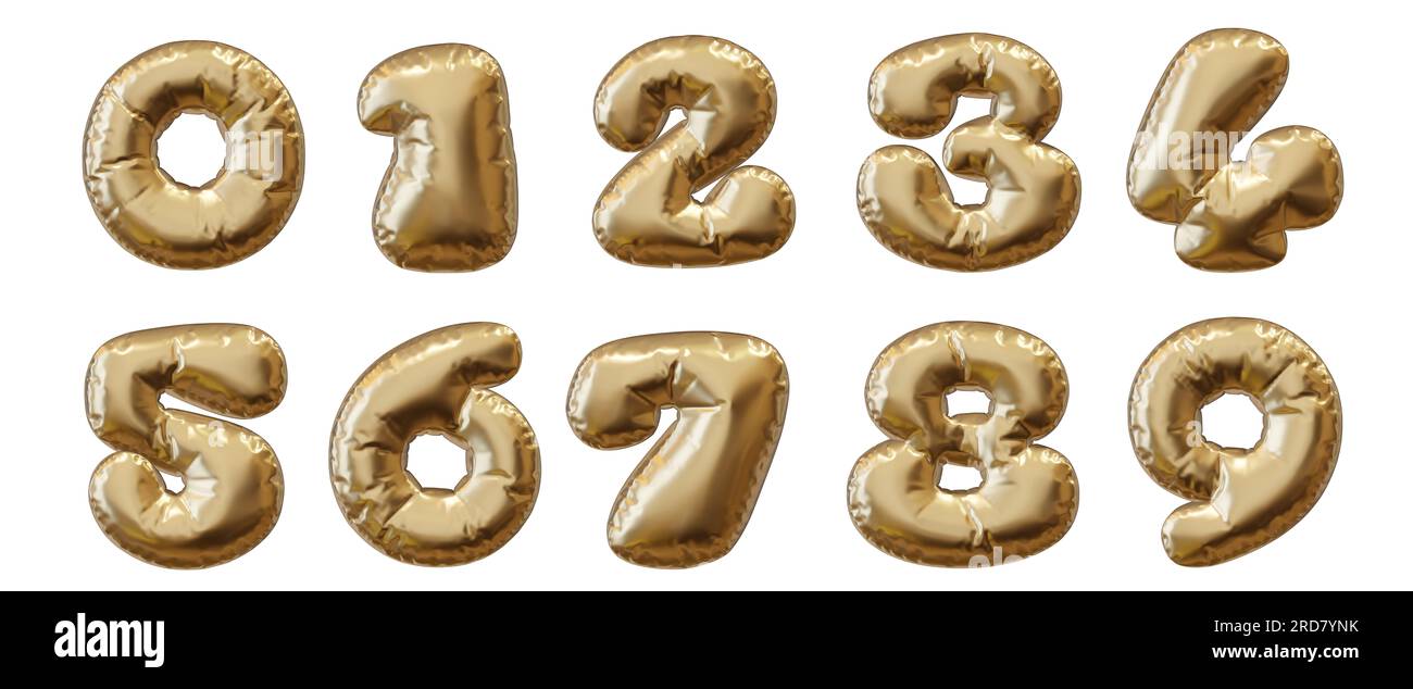 Free Vector  Golden numbers set 3d realistic metal golden font number  1234567890 decoration for banner cover birthday or anniversary party  invitation design