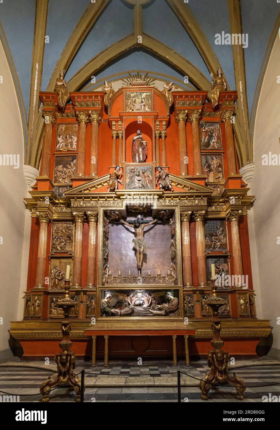 Chapel of St John the Baptist, Lima cathedral, Peru Stock Photo