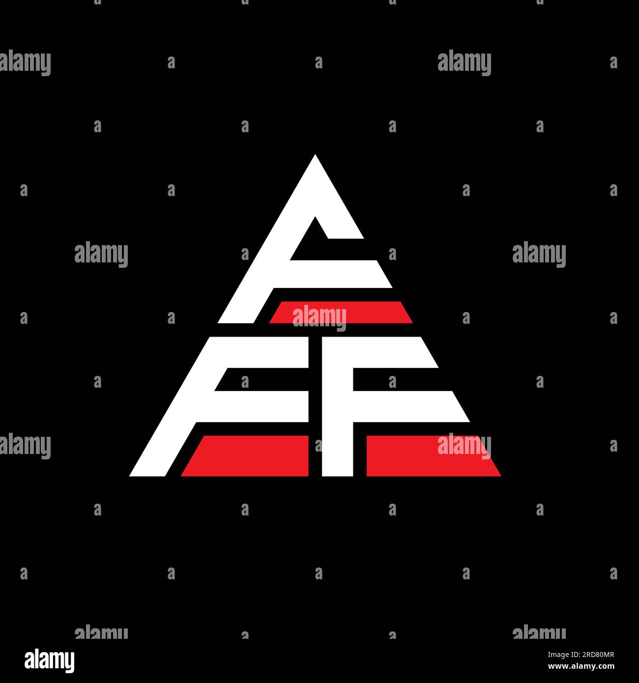 FFF triangle letter logo design with triangle shape. FFF triangle logo ...