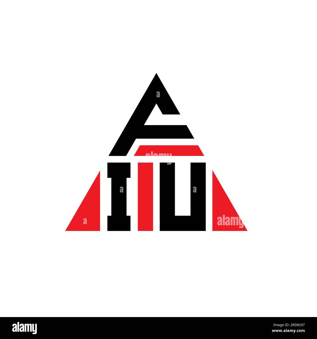 FIU triangle letter logo design with triangle shape. FIU triangle logo