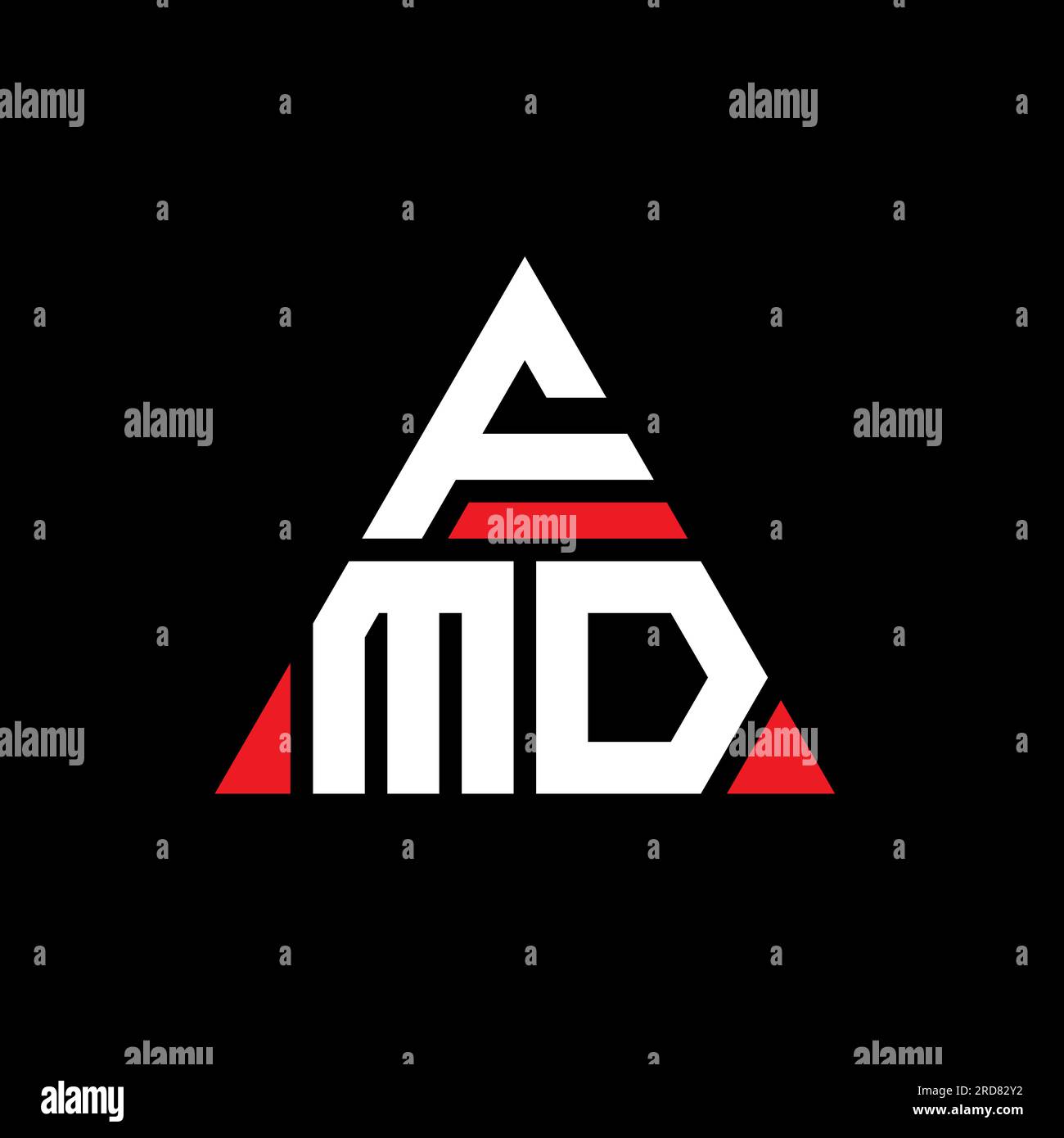FMD triangle letter logo design with triangle shape. FMD triangle logo