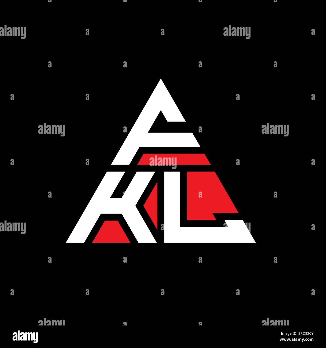 FKL triangle letter logo design with triangle shape. FKL triangle logo ...