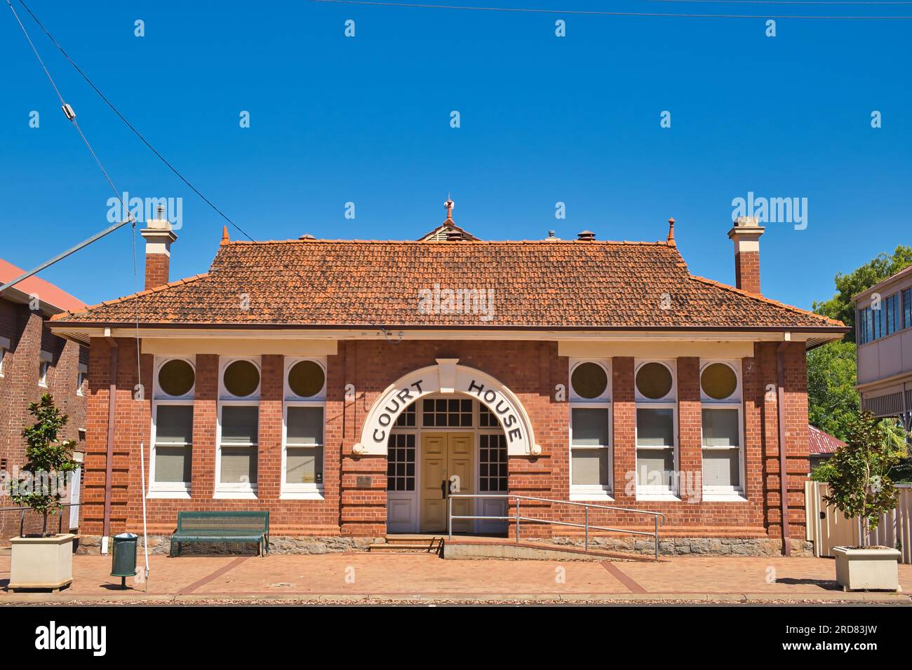 The historical courthouse (1912) of the town of Wagin in the Western Australian Wheatbelt Stock Photo