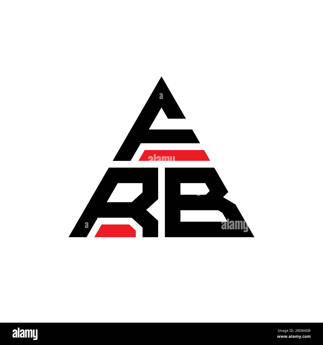 FRB triangle letter logo design with triangle shape. FRB triangle logo design monogram. FRB triangle vector logo template with red color. FRB triangul Stock Vector