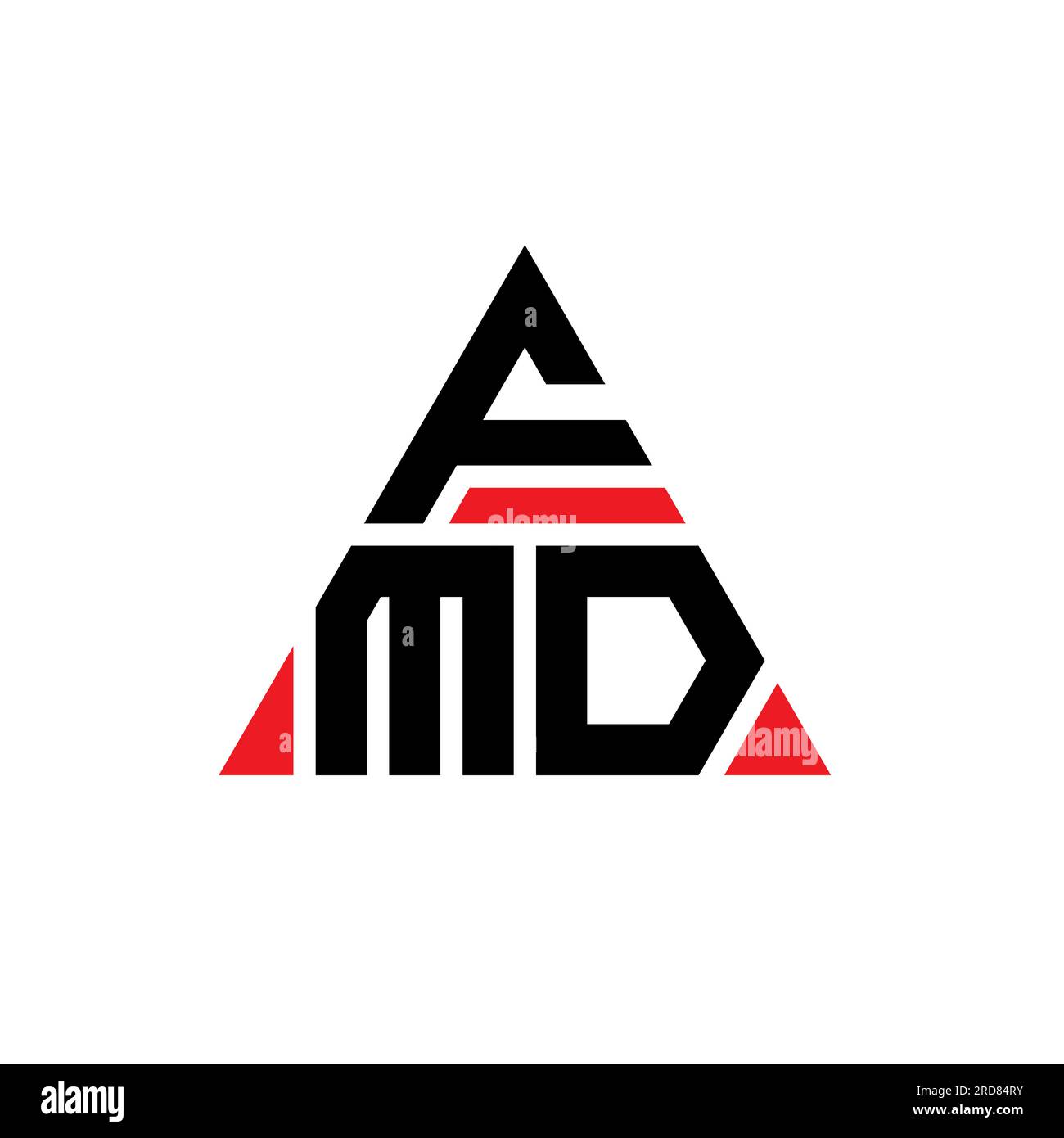 FMD triangle letter logo design with triangle shape. FMD triangle logo
