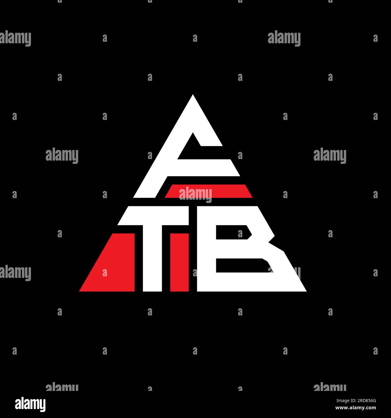FTB triangle letter logo design with triangle shape. FTB triangle logo