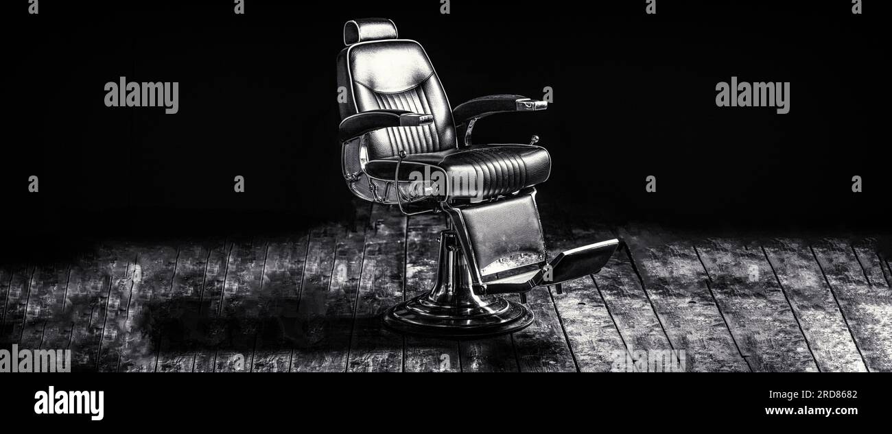 Barber shop chair. armchair, modern hairdresser and hair